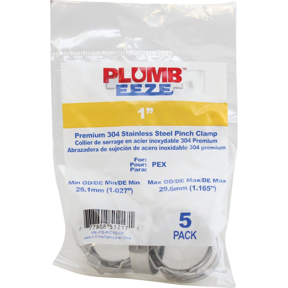 Plumbeeze In Stainless Steel Pex B Pinch Clamp Pack Do It Best