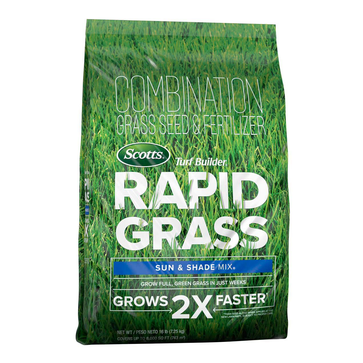 Scotts Turf Builder Rapid Grass 16 Lb. 8000 Sq. Ft. Sun & Shade Mix
