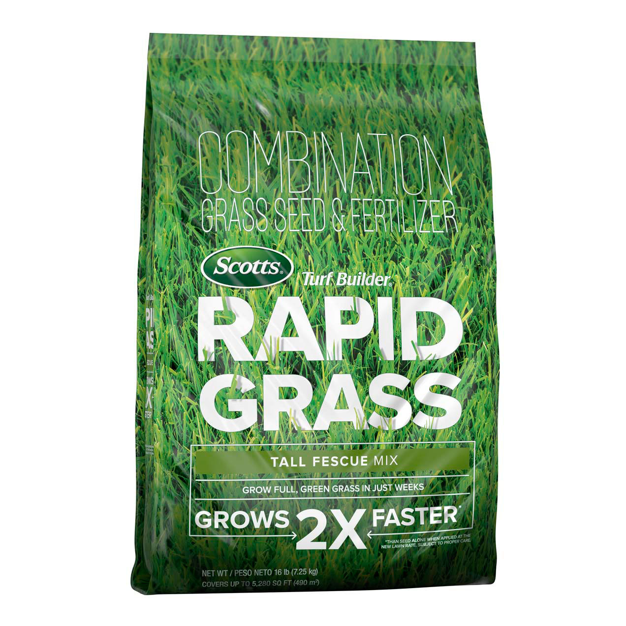 Scotts Turf Builder Rapid Grass 16 Lb 5280 Sq Ft Tall Fescue Mix Grass Seed And Fertilizer