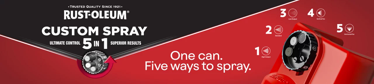 One Can. Five ways to spray.