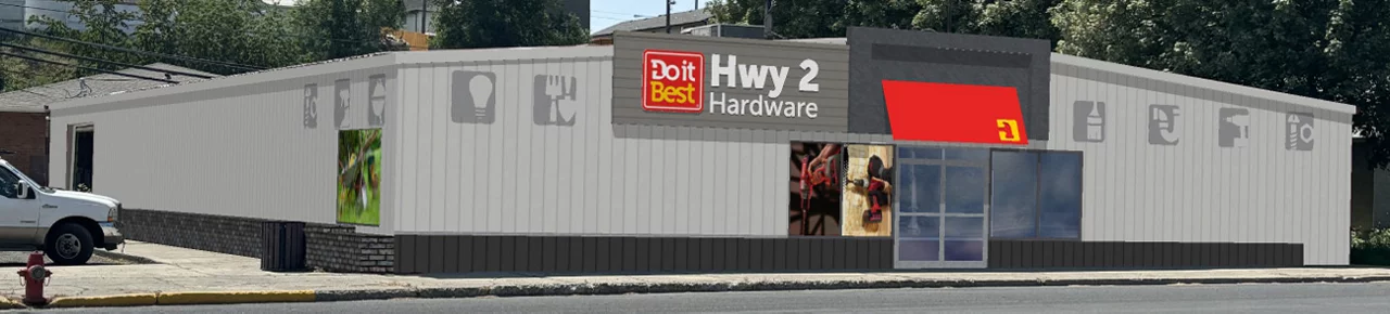 Hwy 2 Hardware store front