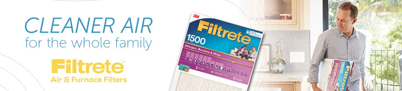 Filtrete Air Filters - An older gentleman carrying a air filter through his house