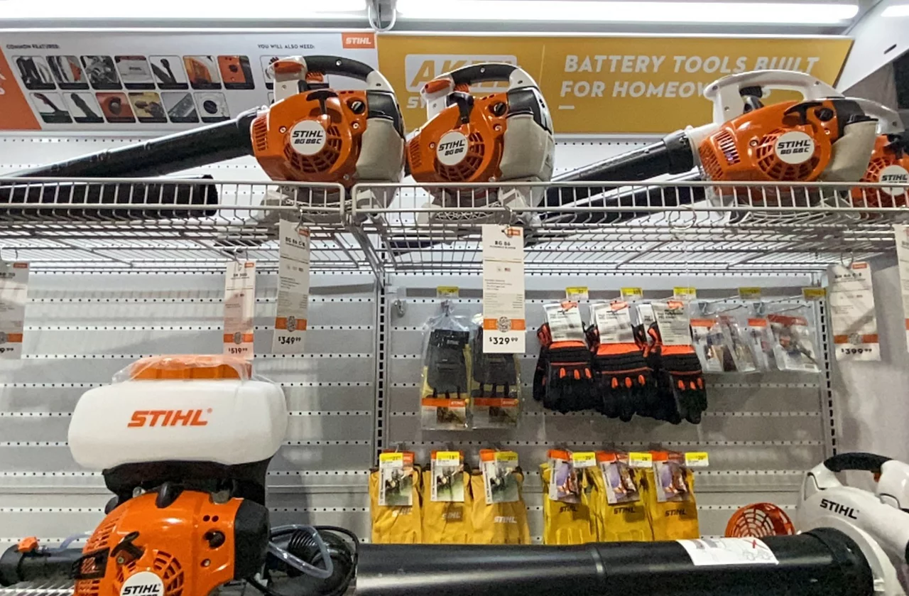 Stihl dealer display in store