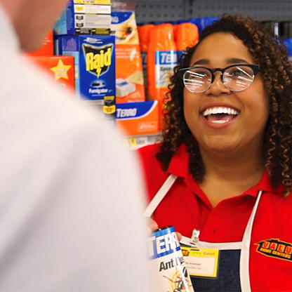 Valu Home Center employee smiling at a customer