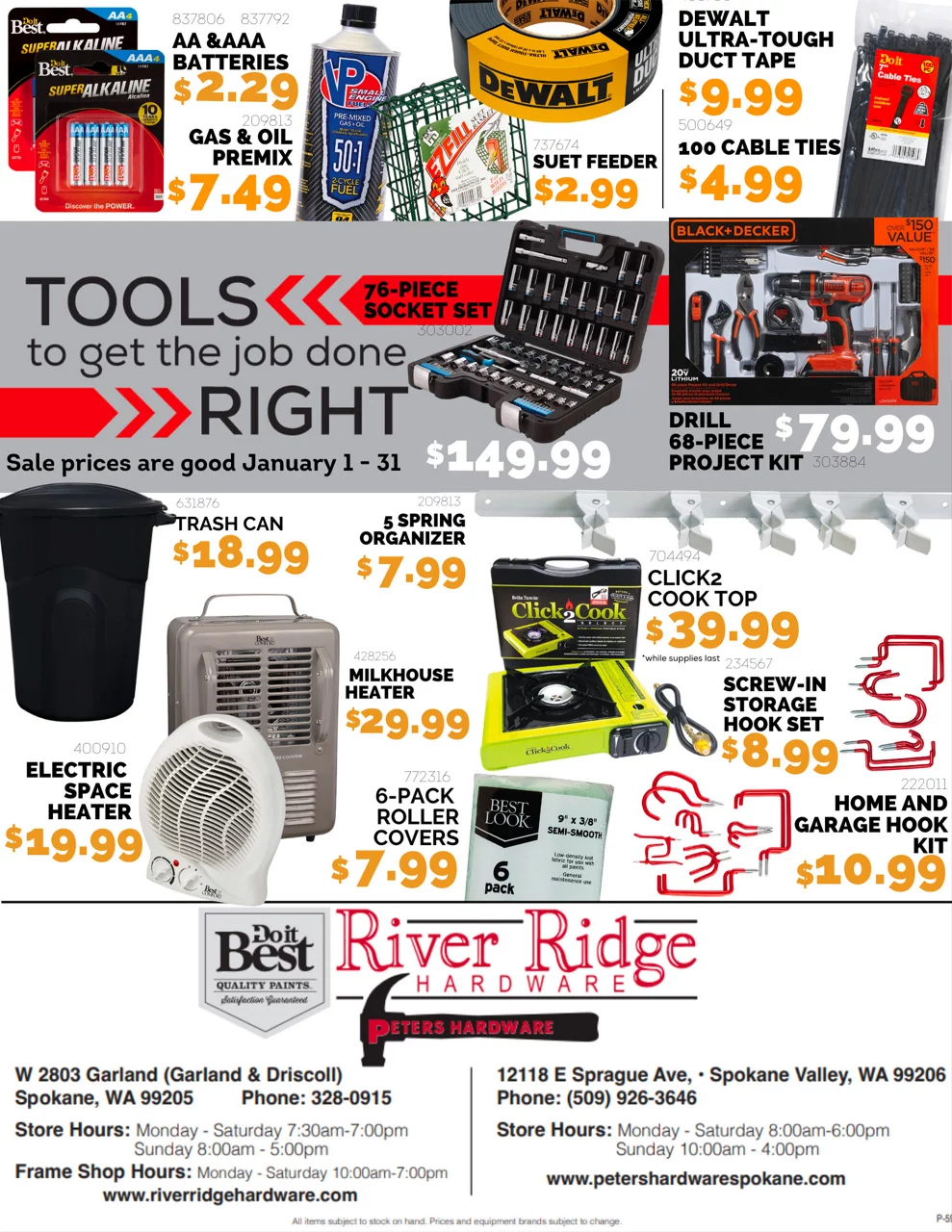 Current Sale Ad River Ridge Hardware & Peters Hardware