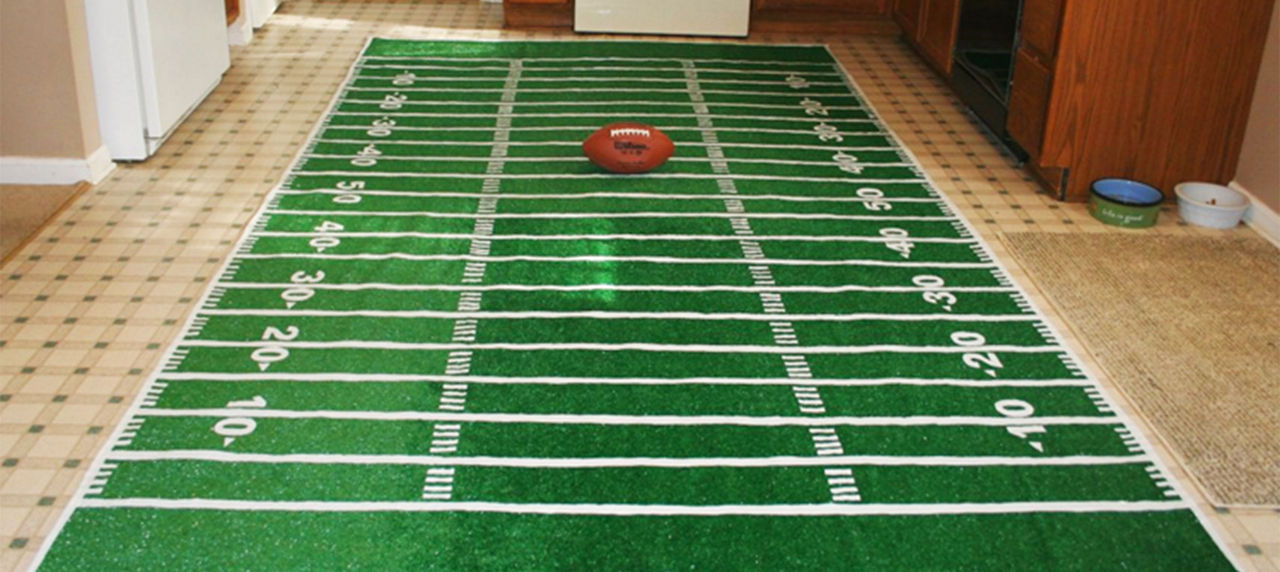 Turf football rug