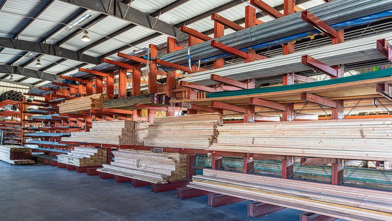 Lumber yard at A1 Irrigation in Valley Center, CA