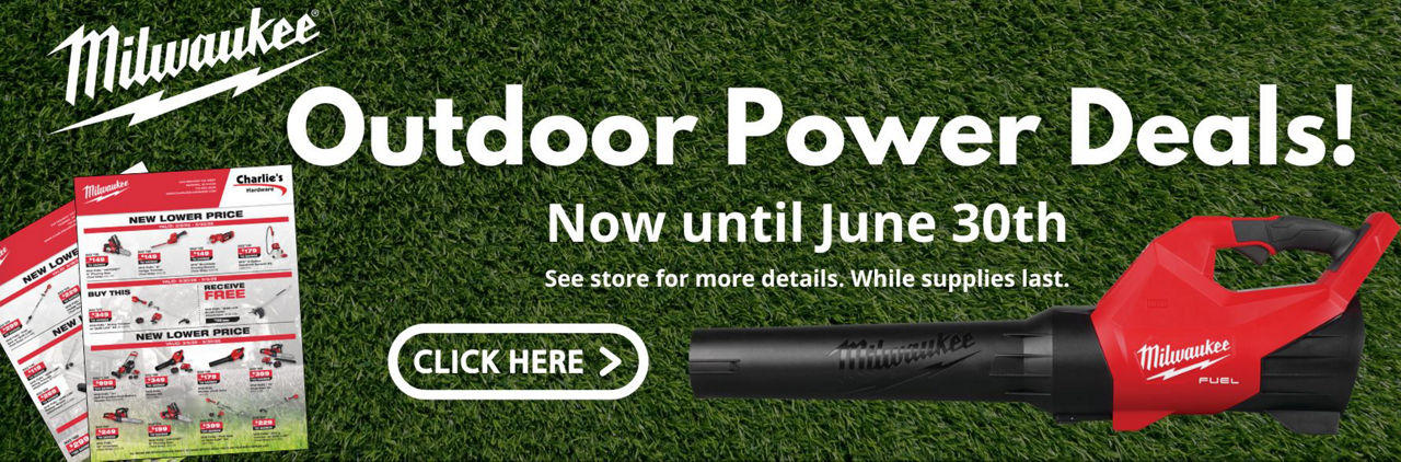 Milwaukee Outdoor power equipment deals - click here! 