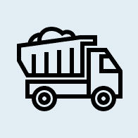 Sand & Gravel Delivery Service Icon of Dump Truck