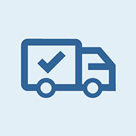 Delivery Service Icon of a Shipping Box Truck