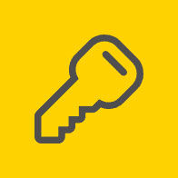 Key Duplication Services Icon of a Key