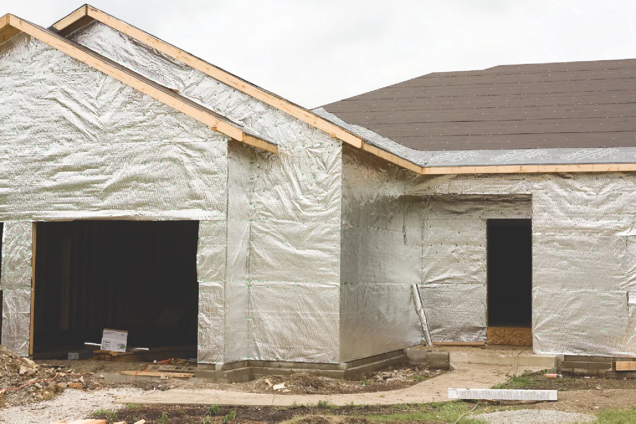 House wrap insulation
