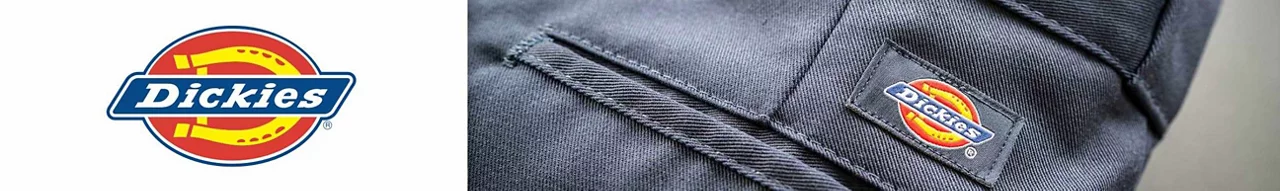 Dickies logo with grey Dickies pants