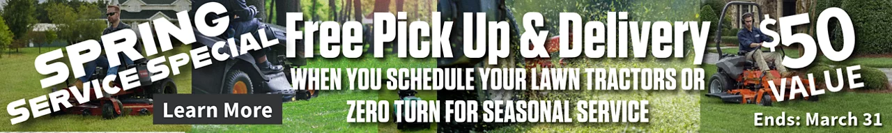 Spring Seasonal Service Free Pick up and delivery promo