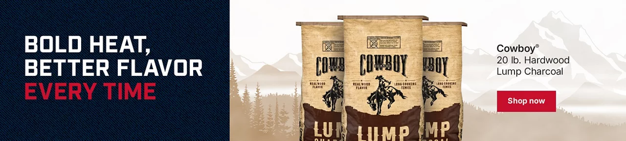 $17.99 – Cowboy 20 lb. Hardwood Lump Charcoal