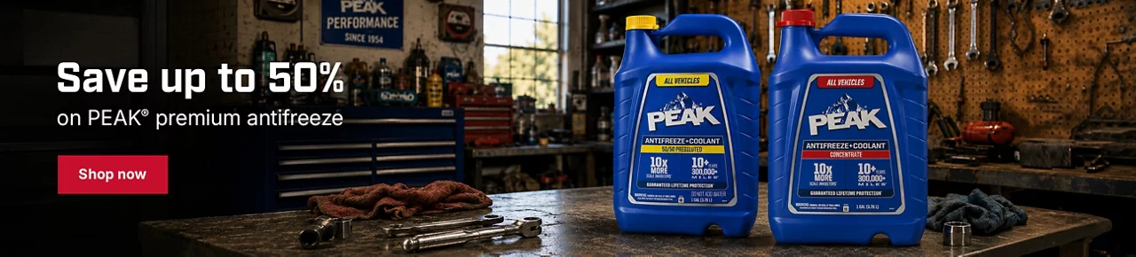 Save up to 50% PEAK Premium Antifreeze