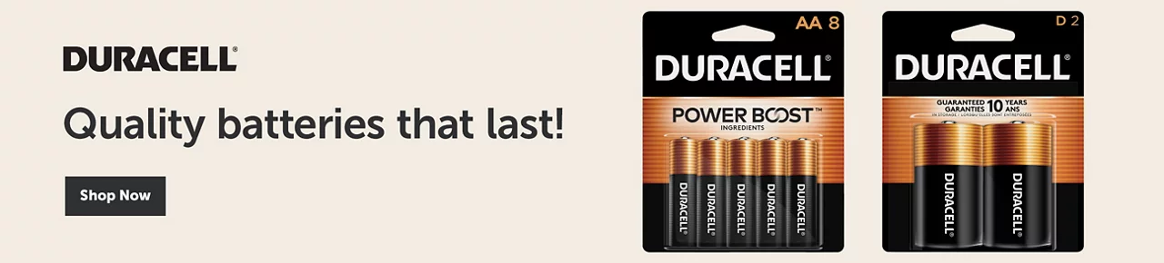 Duracell - Quaility batteries that last! Shop Now