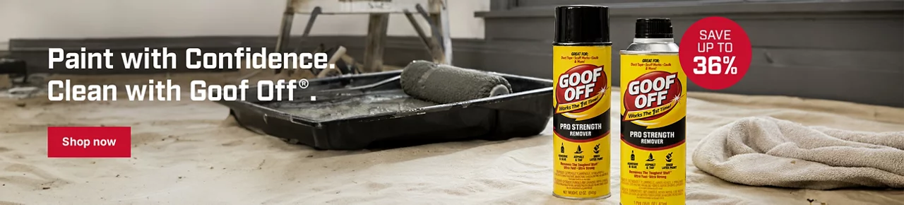 Paint with Confidence. Clean with Goof Off. Save up to 36% on Goof Off