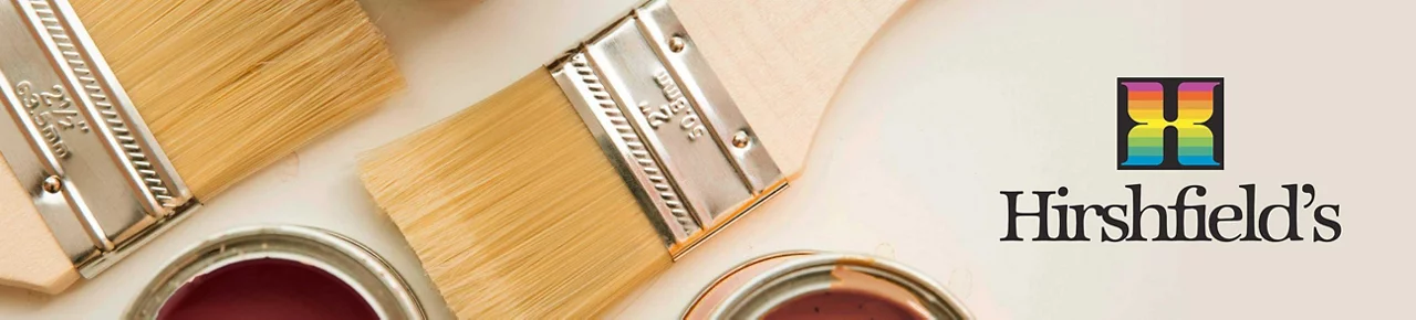 Shop Hirshfield's Paint at Buck's Hardware. Paint brushes and paint with Hirshfield's logo.