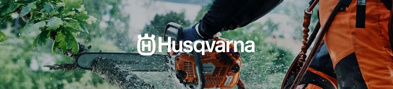 Husqvarna Logo With Husqvarna Chainsaw