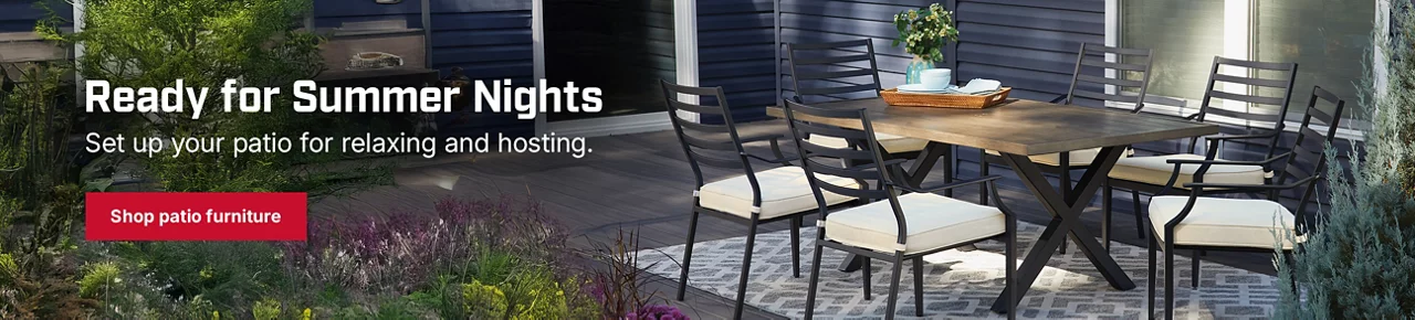 Set up your patio for relaxing and hosting. Shop patio furniture