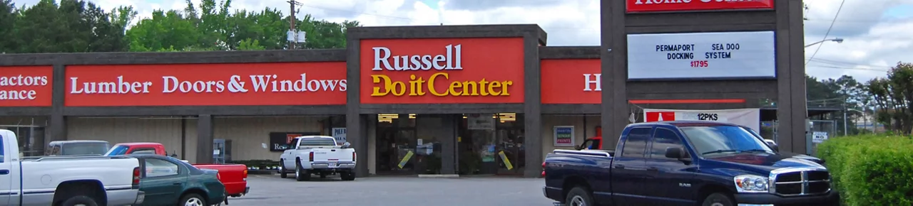Russell storefront of Alexander City location