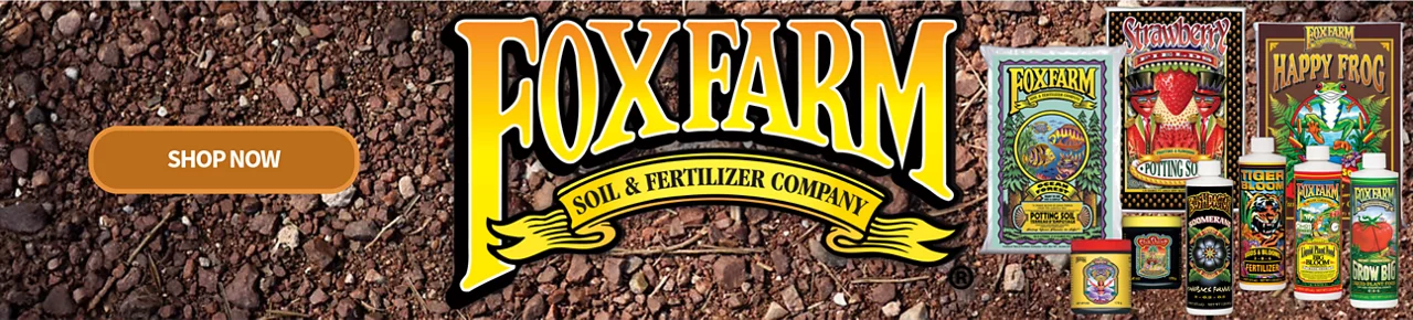 Fox farm logo on soil