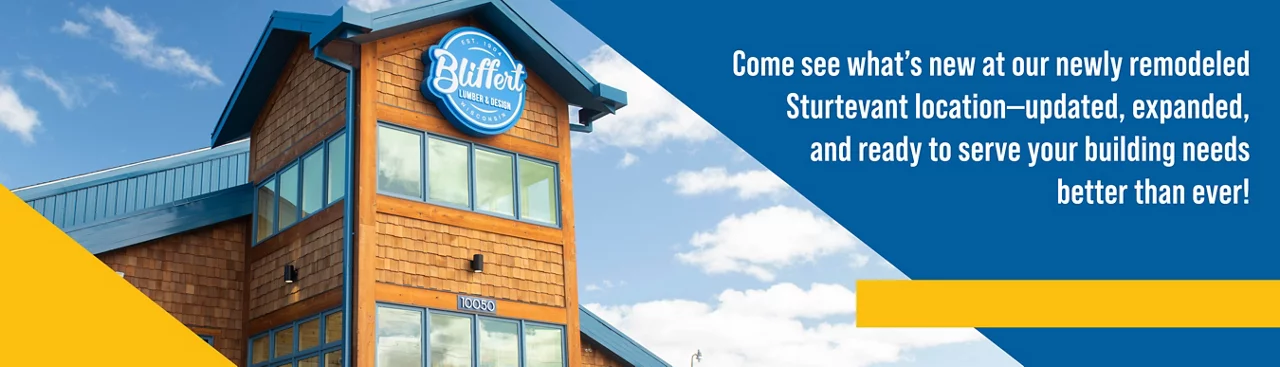 Newly remodeled Bliffert Lumber Sturtevant