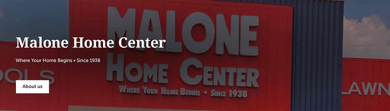 Malone Home Center hero banner