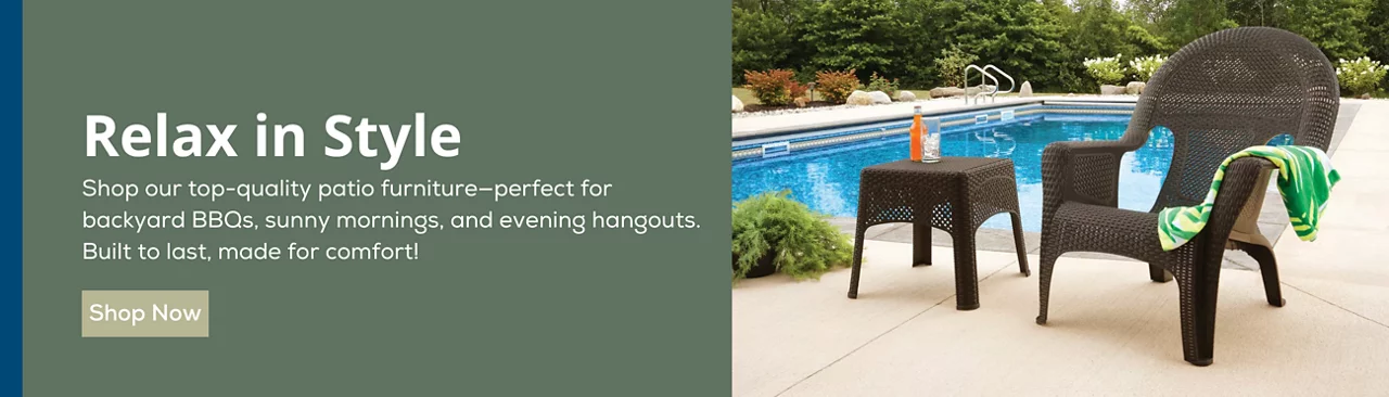 Patio furniture available at T&M