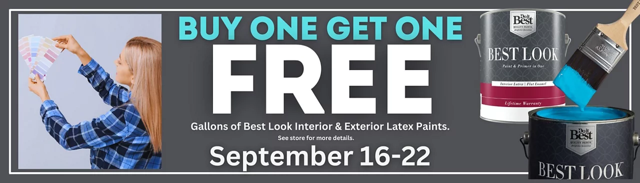 Cascade Buy One Get One Best Look Paint Sale happening September 16th to 22nd