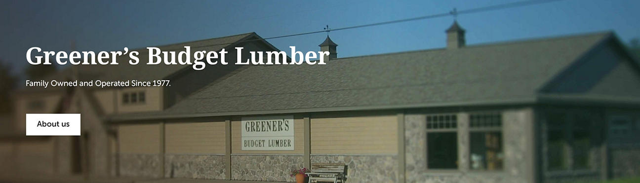 Greener's Budget Lumber hero banner