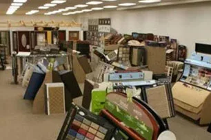 Image of Central City Lumber in-store showcasing flooring types