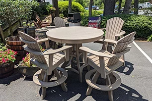 48 Inch Round Bar Table - Comfy Back Swivel Bar Chair