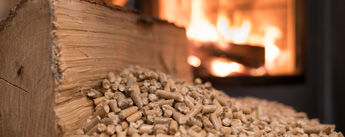 wood stove heating pellets