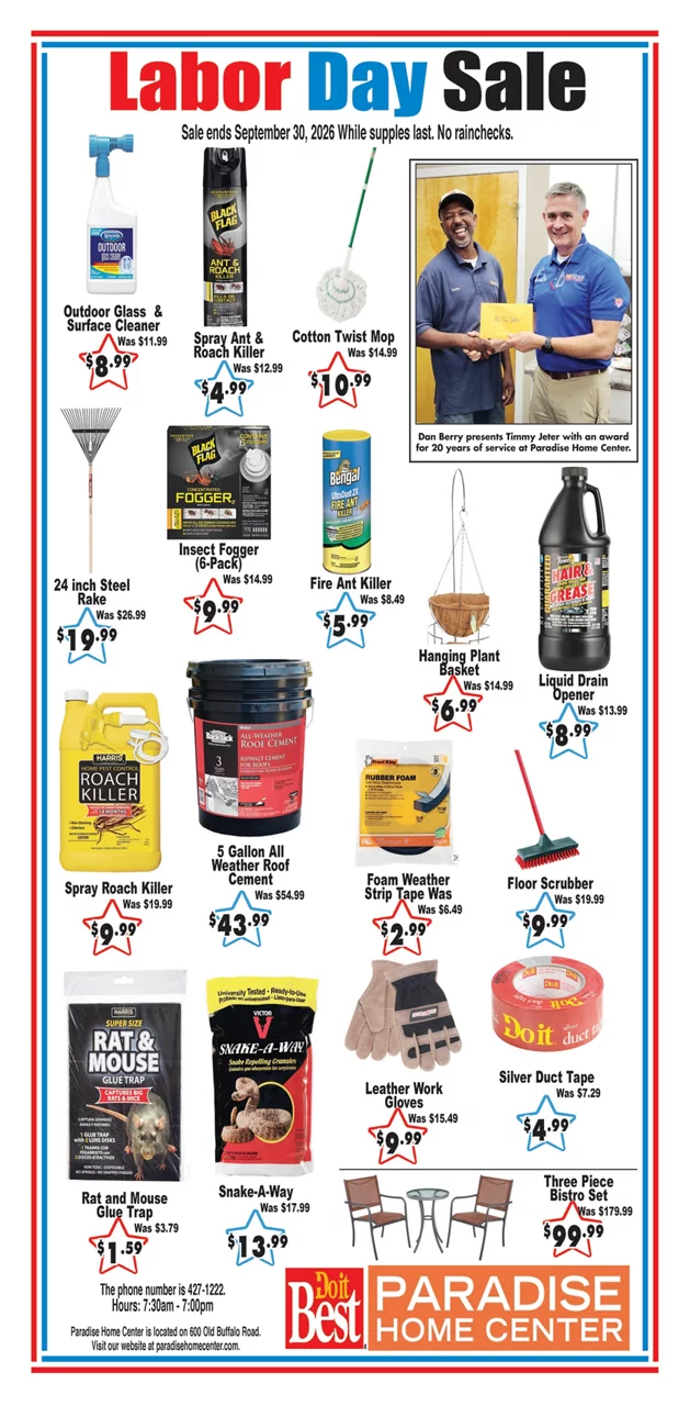September Monthly Sale Ad