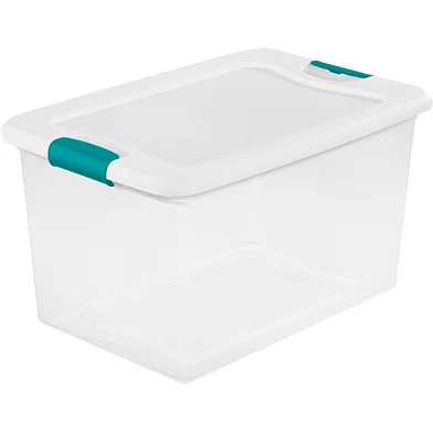 Superio Under Bed Storage Containers with Wheels (2 Pack), Flat Clear  Storage Bin Stackable Large Storage Latch Box with Lids Store Cloths,  Bedding