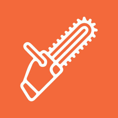 Chainsaw Blade Sharpening Service Icon of a Chainsaw