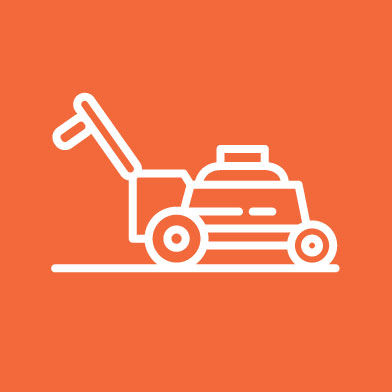 Small Engine Repair Service Icon of a Lawn Mower
