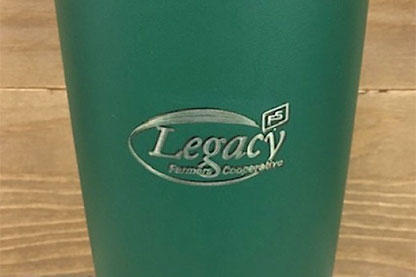 Legacy engraved green tumbler
