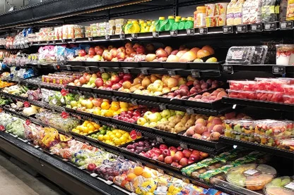 Fresh produce, fruits, and meats at pierre part store
