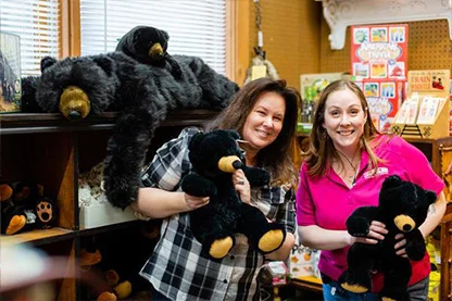 Kim and April with Black Bear Teddy Bears