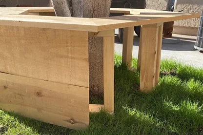 tree bench panel installation