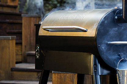 Lifestyle of a Traeger grill smoking