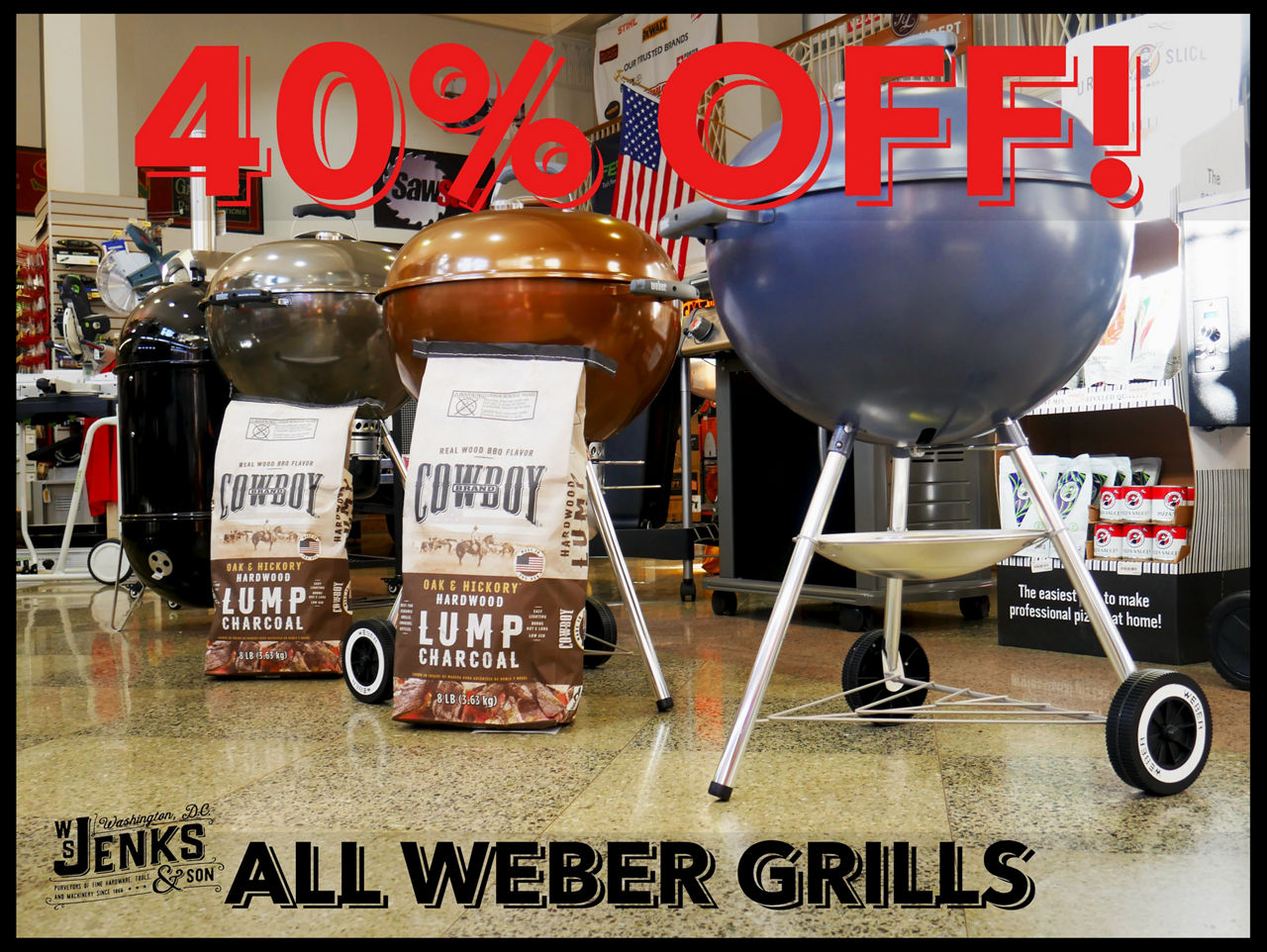 40% Off All Remaining Weber Grills