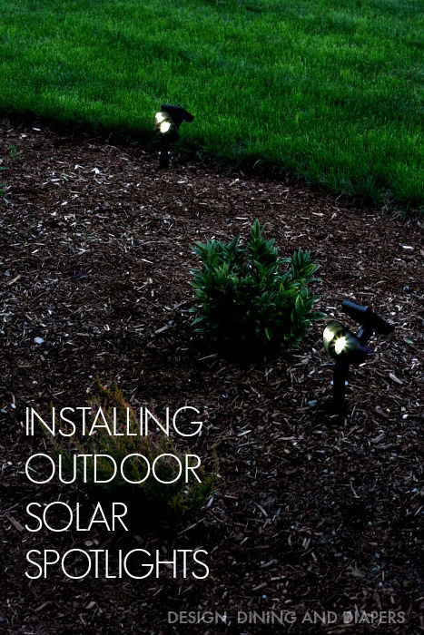 Installing outdoor solar spotlights - Design, Dining and Diaspers