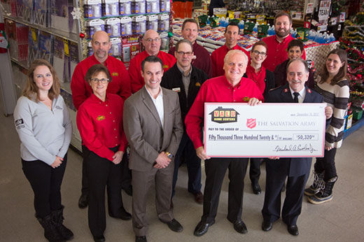 Valu Home Centers Donates $50,320 To Salvation Army