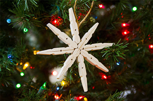 Clothespin Snowflake