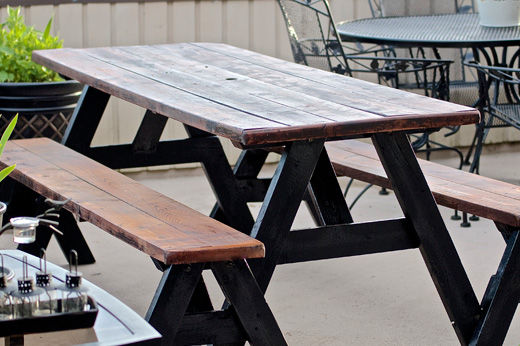 My Modern Take on a Standard Picnic Table