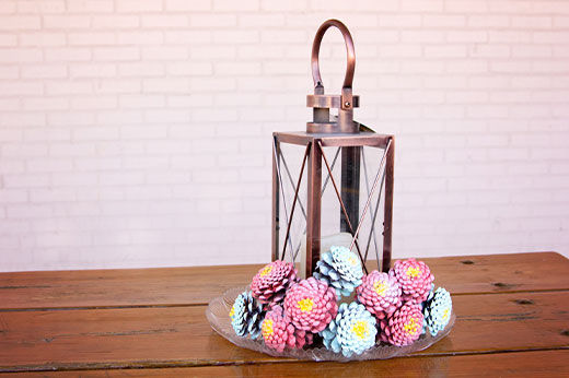 DIY Pine Cone Zinnia Flowers